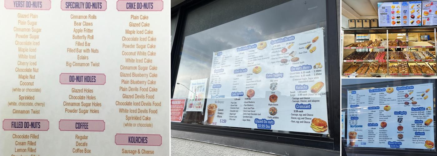 Menu photo from McGaugh's Donuts